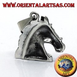 tête de cheval pendentif en argent bride