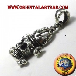 Pendentif Crâne avec la couronne d'argent
