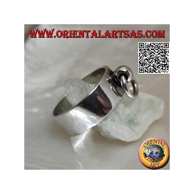 8 mm glatter silberner Ring mit mobilem Ring