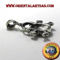 Pendentif Crâne avec la couronne d'argent