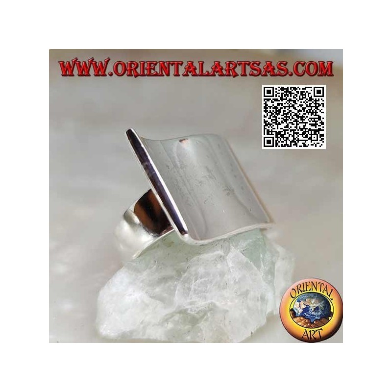 Bague en argent avec joint drapé ondulé