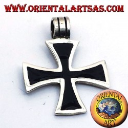 pendentif croix des Templiers noirs, argent