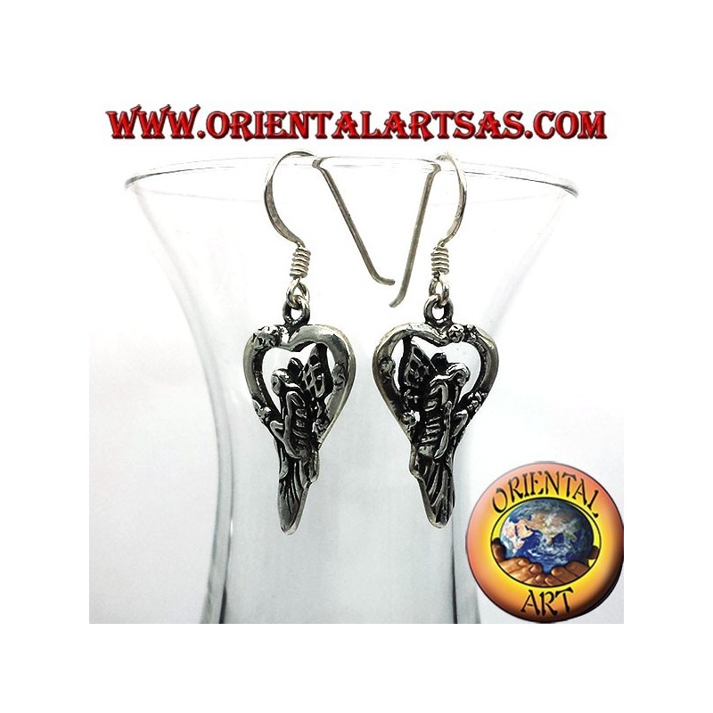Earring fairy in silver heart