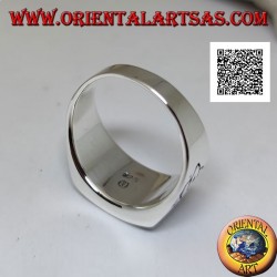 Silberring mit horizontalem rechteckigem Onyx und keltischen Reliefgeweben an den Seiten