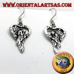 Earring fairy in silver heart