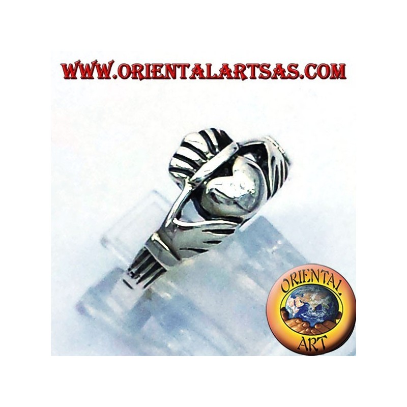 Claddagh anillo irlandés de plata 925