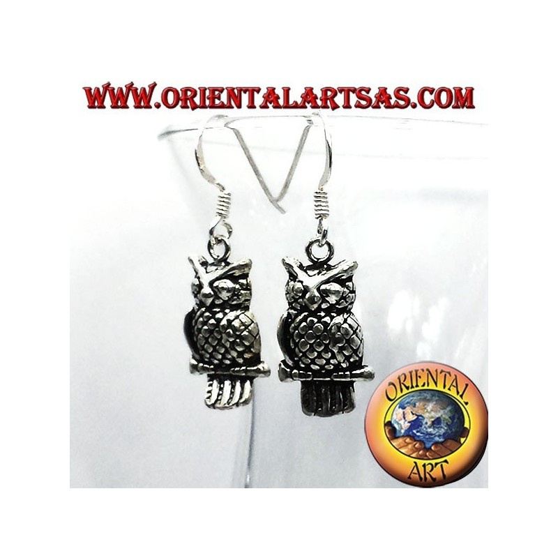 Silver Owl Earring