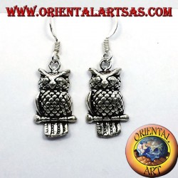 Argent Owl Earring