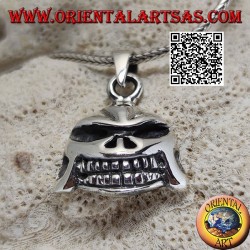 Pendentif tête de mort de style Star Wars Darth Vader en argent