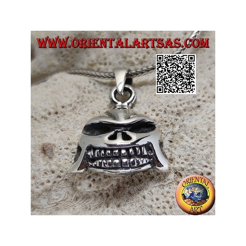Pendentif tête de mort de style Star Wars Darth Vader en argent