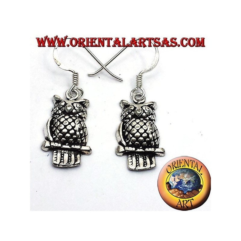 Orecchini gufo  in argento