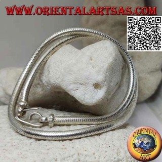 Collana in argento 700‰ a maglia snake da 40 cm x 4 mm