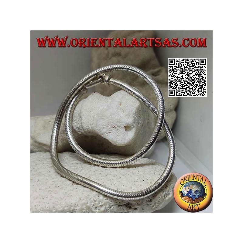 Collana in argento 700‰ a maglia snake da 40 cm x 4 mm