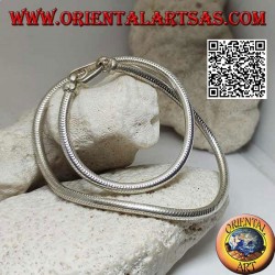 700 ‰ silver snake link necklace 40 cm x 4 mm