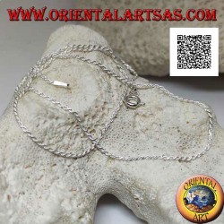 925 ‰ Silberkette mit 40 cm x 1 mm x 1 mm rundem Drehglied