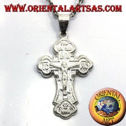 Orthodox cross pendant in silver
