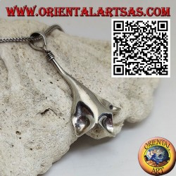 Pendentif en argent en forme de grand lys (lilium)