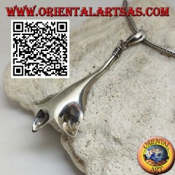 Pendentif en argent en forme de grand lys (lilium)