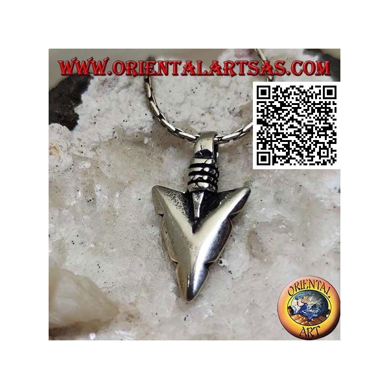 Silberanhänger: Dicke Pfeilspitze der amerikanischen Ureinwohner