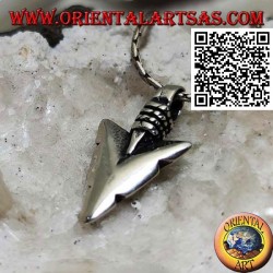 Colgante de plata: punta de flecha gruesa nativa americana