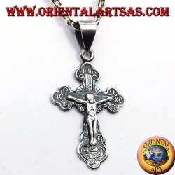 Orthodoxe Kruzifix Anhänger kleine silberne
