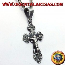 Orthodoxe pendentif crucifix petit argent