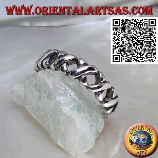Growing ring in silver with "X" sticks