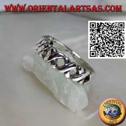 Growing ring in silver with "X" sticks