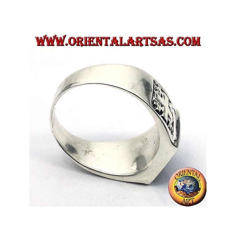 Bague Croix de Jérusalem avec Argent Onyx