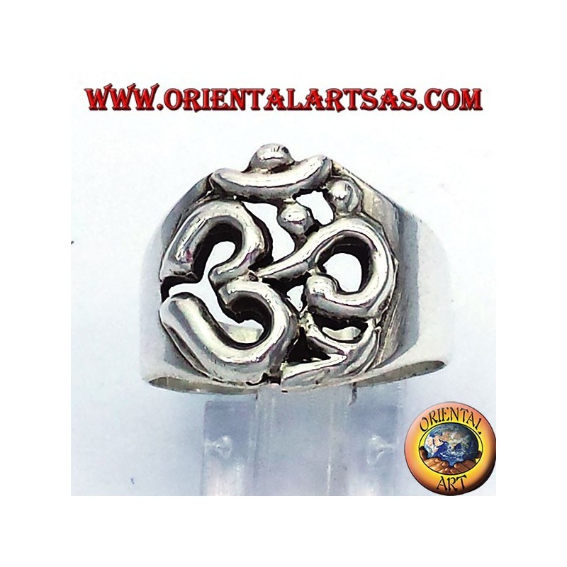 anillo símbolo sílaba sagrada OM en plata