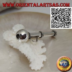 Pendentif en argent en forme de paille / pippotto avec trois tissages séparés