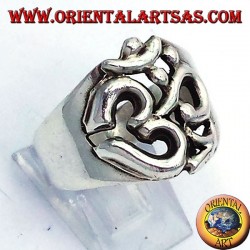 anneau sacré symbole syllabe OM en argent