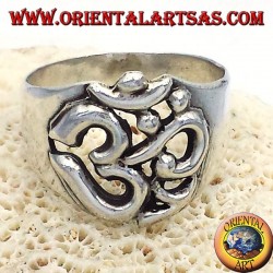 anneau sacré symbole syllabe OM en argent