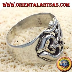Ring heilige Silbe OM-Symbol in Silber