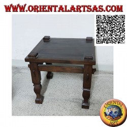 Niedriger Tisch für Wohnzimmer im primitiven Stil aus massivem Teakholz (50 * 50)