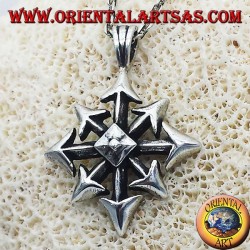 Chaos Star Pendant, silver, large