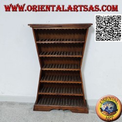 Concave Hexagon Shape Pine CD Case (88 CDs)