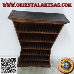 Porte-CD concave hexagonal en bois de pin (88 CD)