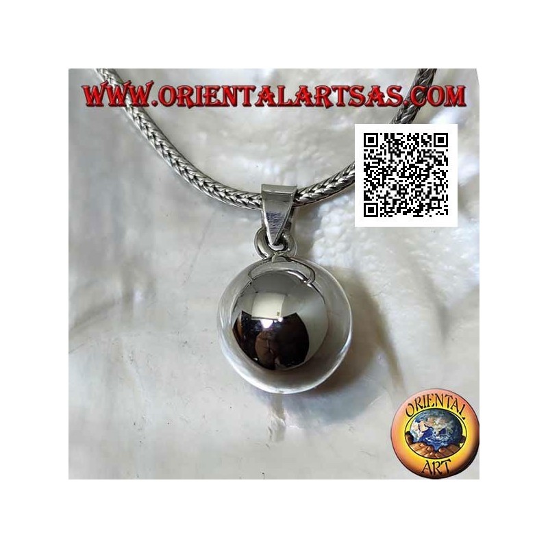 Ciondolo in argento "Richiamo degli Angeli" semplice e liscio (Ø 13mm.)