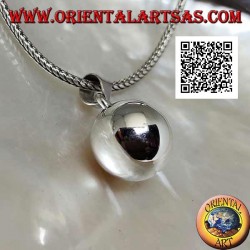 Pendentif "Call of the Angels" en argent simple et lisse (Ø 13mm.)