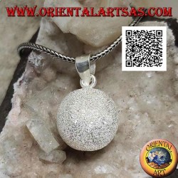 Ciondolo in argento "Richiamo degli Angeli" sabbiato (Ø 18mm.)