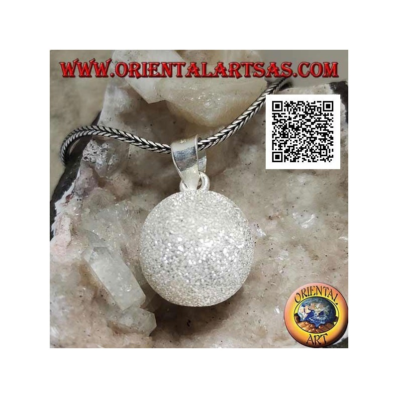 Pendentif en argent sablé "Call of the Angels" (Ø 18mm.)