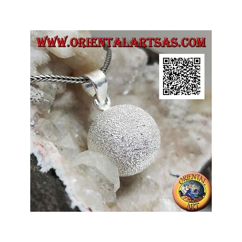 Ciondolo Chiama Angeli Sabbiato Argento 18mm - Gioiello Elegante