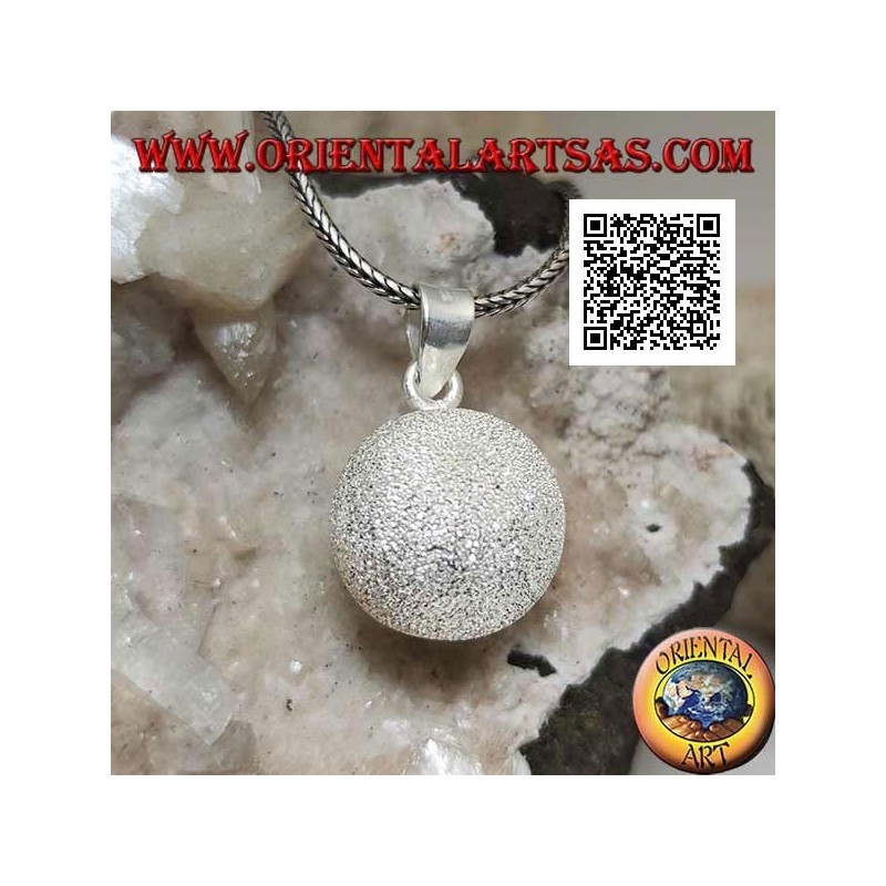 Ciondolo Chiama Angeli Sabbiato Argento 18mm - Gioiello Elegante