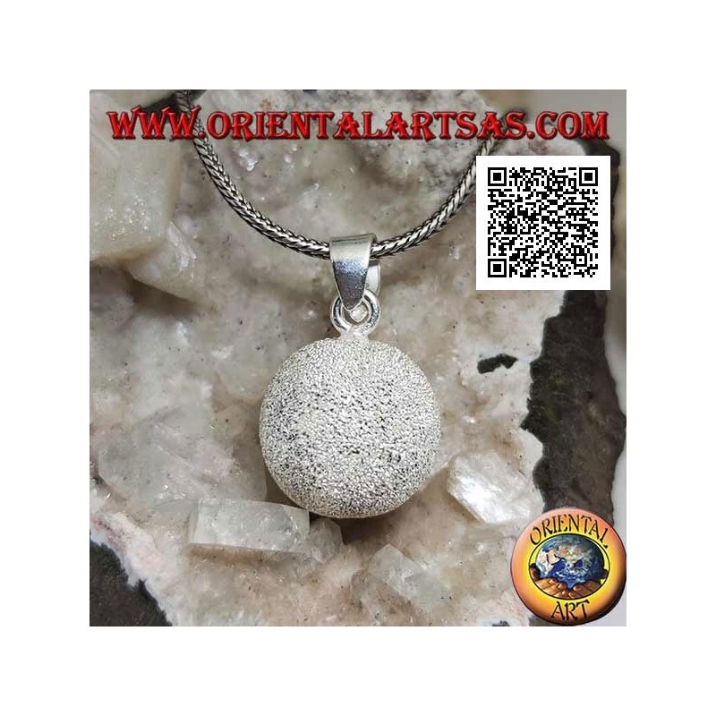 Ciondolo Chiama Angeli Sabbiato Argento 18mm - Gioiello Elegante