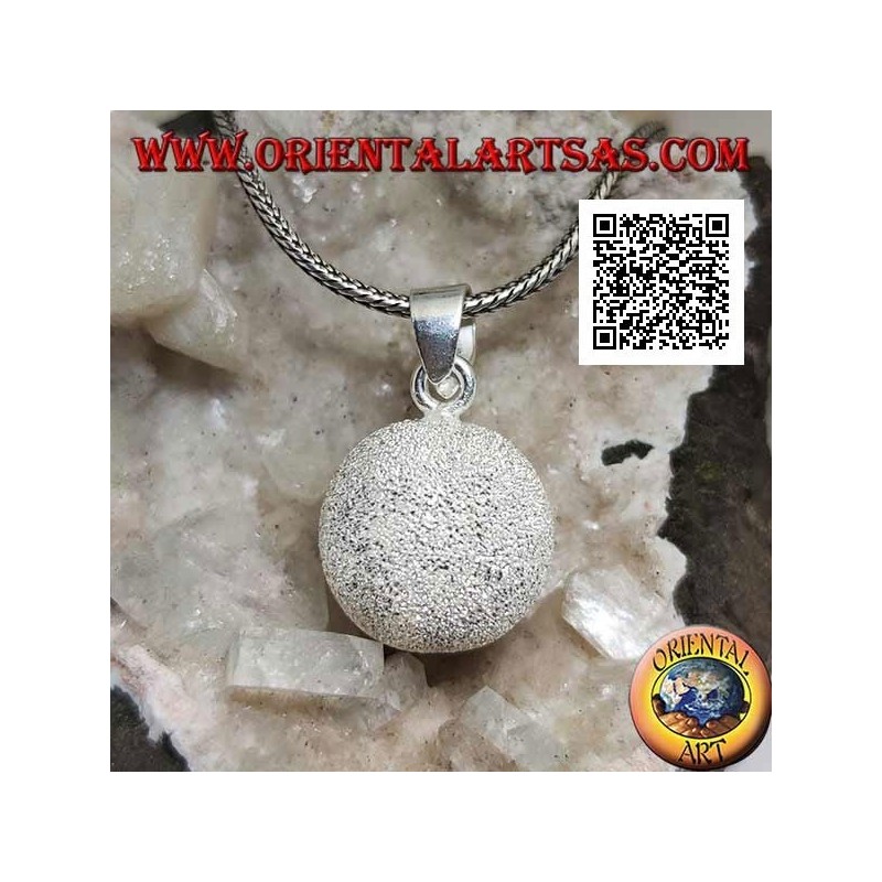 Ciondolo Chiama Angeli Sabbiato Argento 18mm - Gioiello Elegante