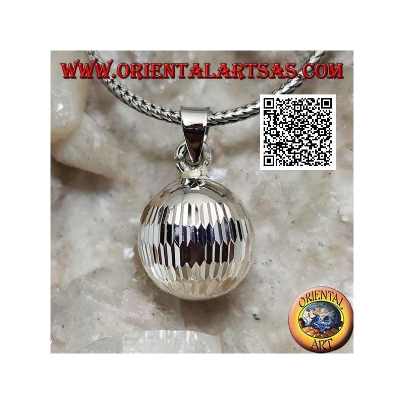 Silberanhänger "Call of the Angels" mit länglicher Diamantverarbeitung (Ø 13mm.)