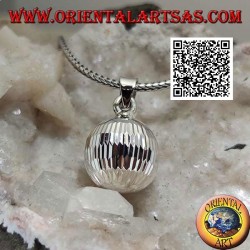 Pendentif en argent "Call of the Angels" avec traitement diamant allongé (Ø 13mm.)