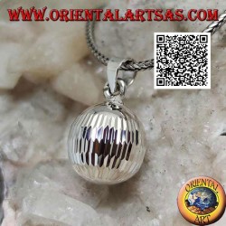 Pendentif en argent "Call of the Angels" avec traitement diamant allongé (Ø 13mm.)