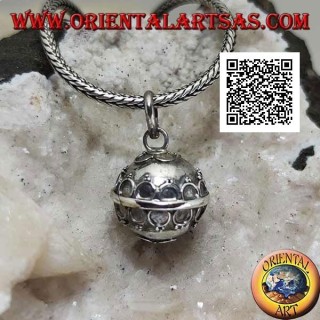 Silver pendant "Call of the Angels" with raised circles (Ø 13mm.)